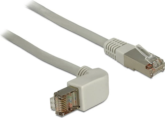 Kabllo rrjeti DeLOCK Cat5e S/FTP 2m, RJ-45 në RJ-45, prizë e këndshme, Gri