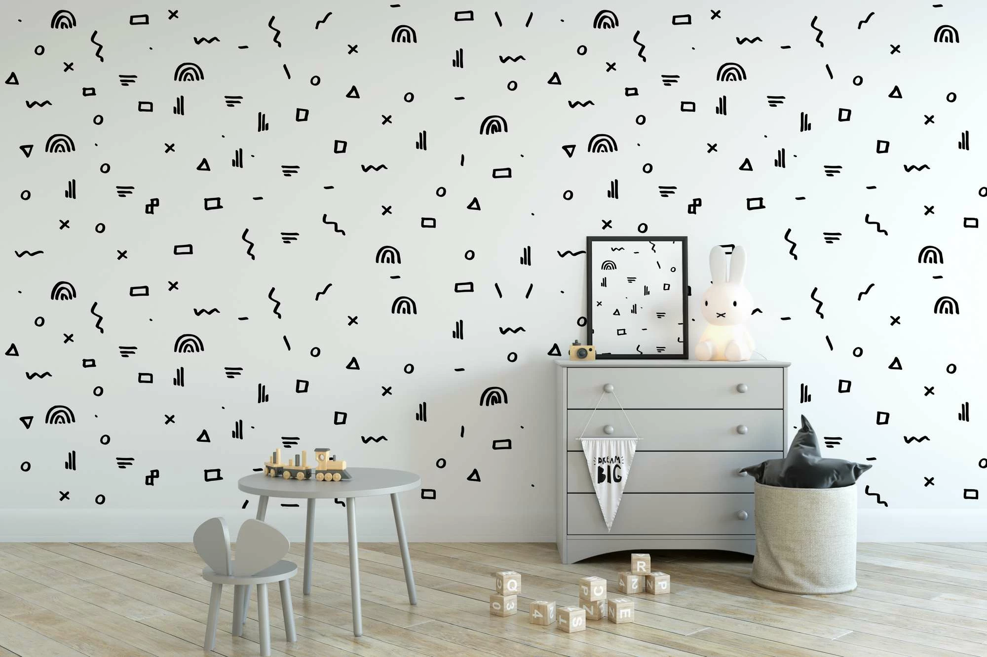 Sticker dekorativ për mur Wallity, MDK-00124, 100x100cm
