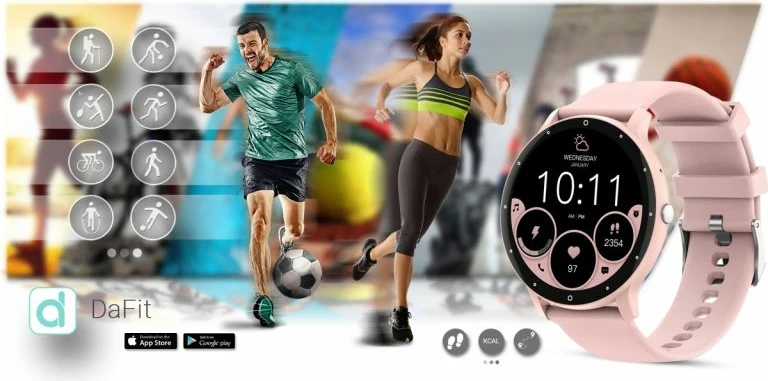 Smartwatch Gravity për femra, rozë