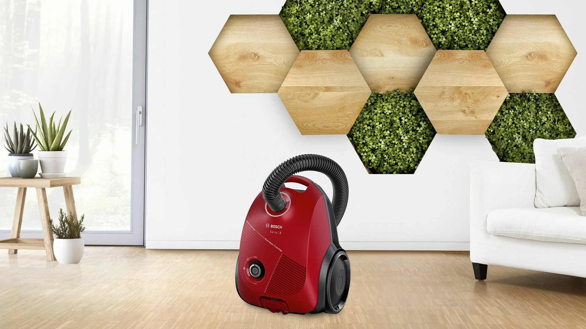 Fshesë me korent Bosch Serie 2 BGBS2RD1, 3.5L, 600W, e kuqe
