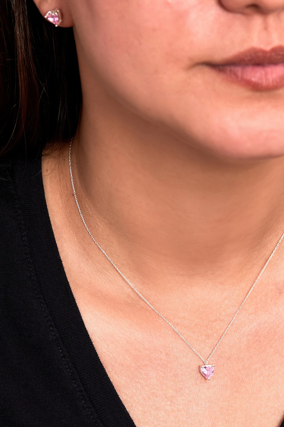 Set varëse dhe vathë argjendi, Elika Silver, ELKAB92246, rozë