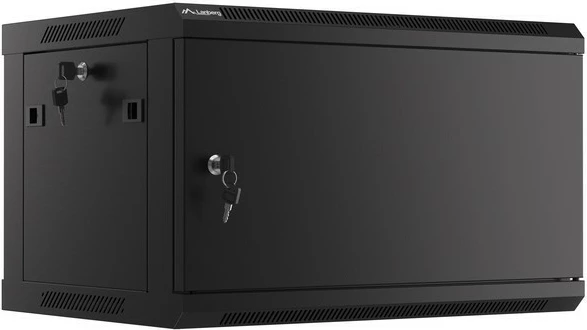 Kasë rrjeti Lanberg WF01-6406-00B, 6U, 600x450 mm, e zezë, për mur