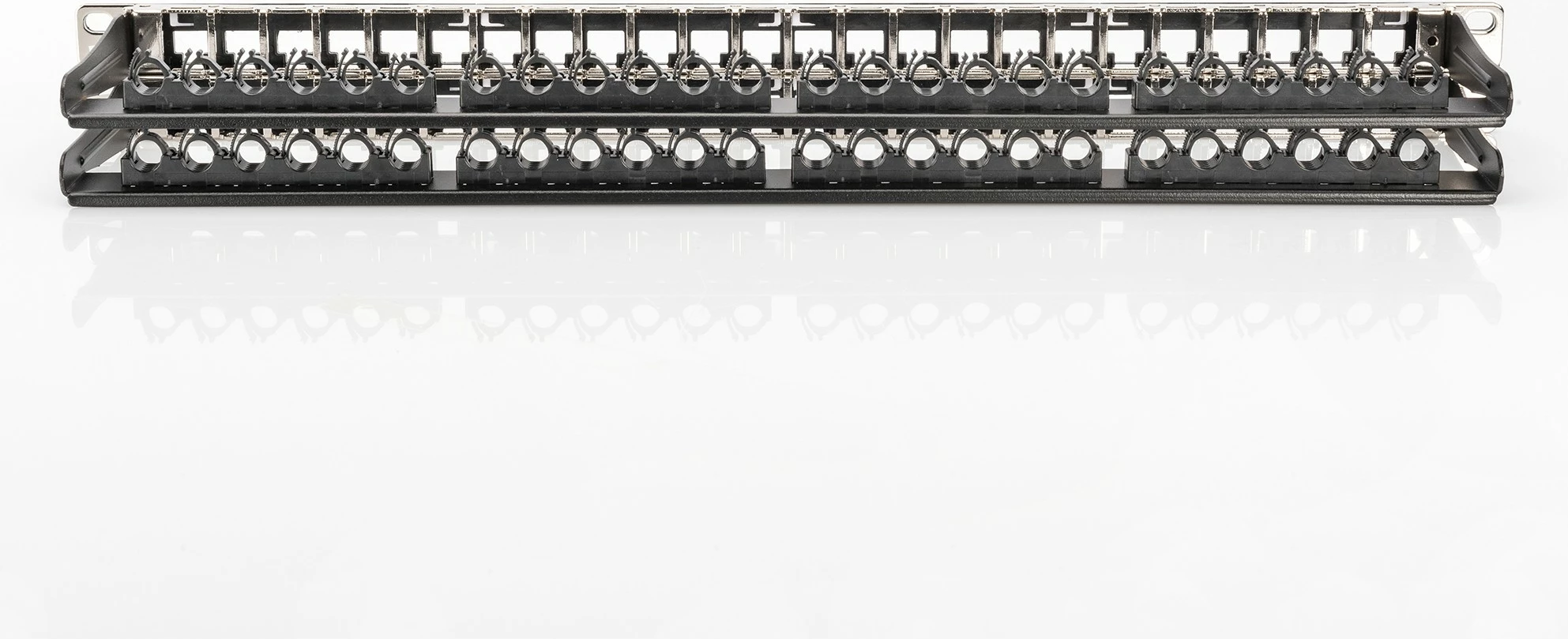 Patch panel Digitus modular 48 porta Cat6a, 1U, galvanizuar, i zi