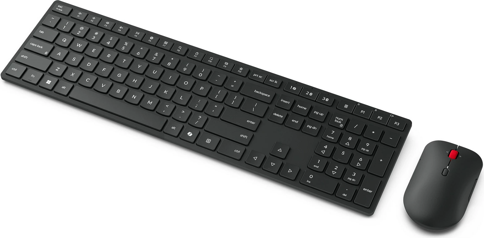 Set tastierë + maus Lenovo 4X31S04814, Wireless RF + Bluetooth, full-size, i zi