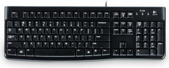 Tastierë Logitech K120 për Biznes, Full-size, Wired, USB, QWERTY, E zezë