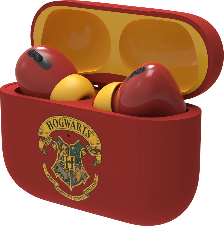 Kufje Moye Harry Potter True Wireless, Bluetooth 5.4, USB-C, Kuqe/Verdhë