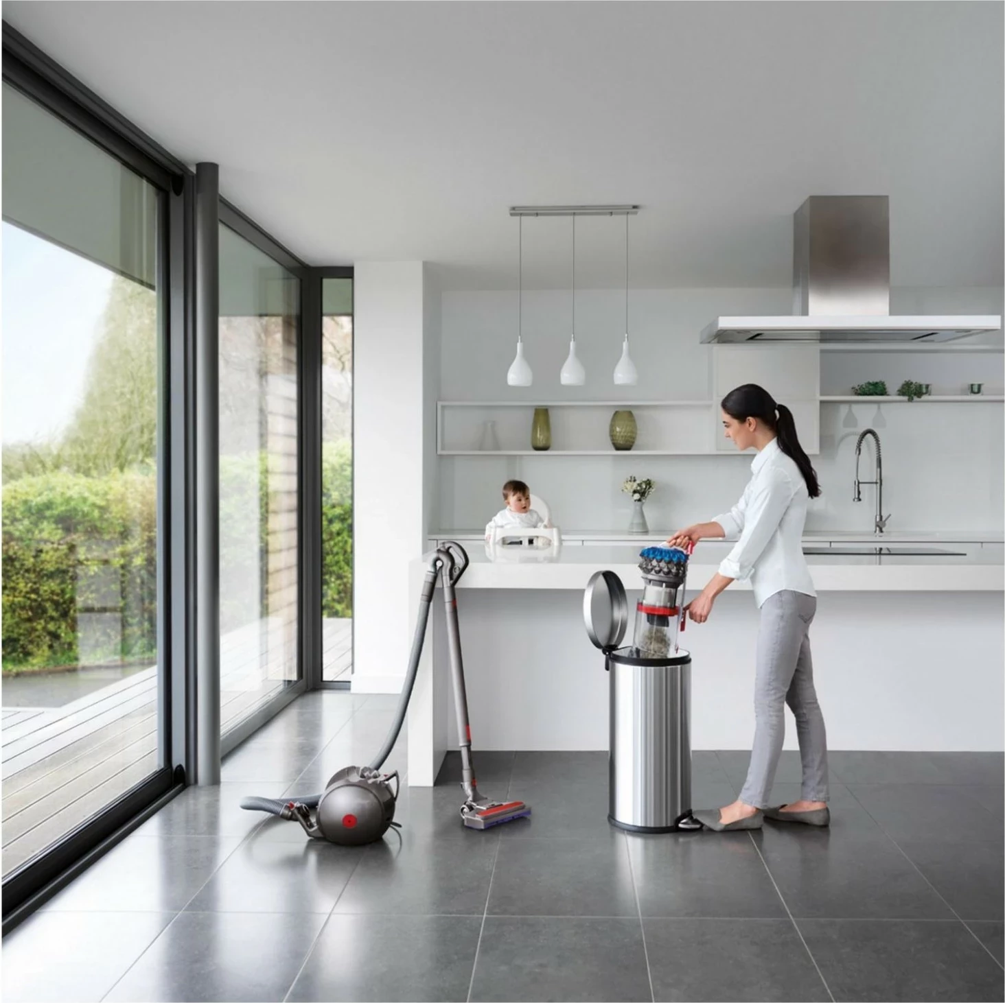 Fshesë elektrike Dyson Cinetic Big Ball Absolute 2, argjendtë
