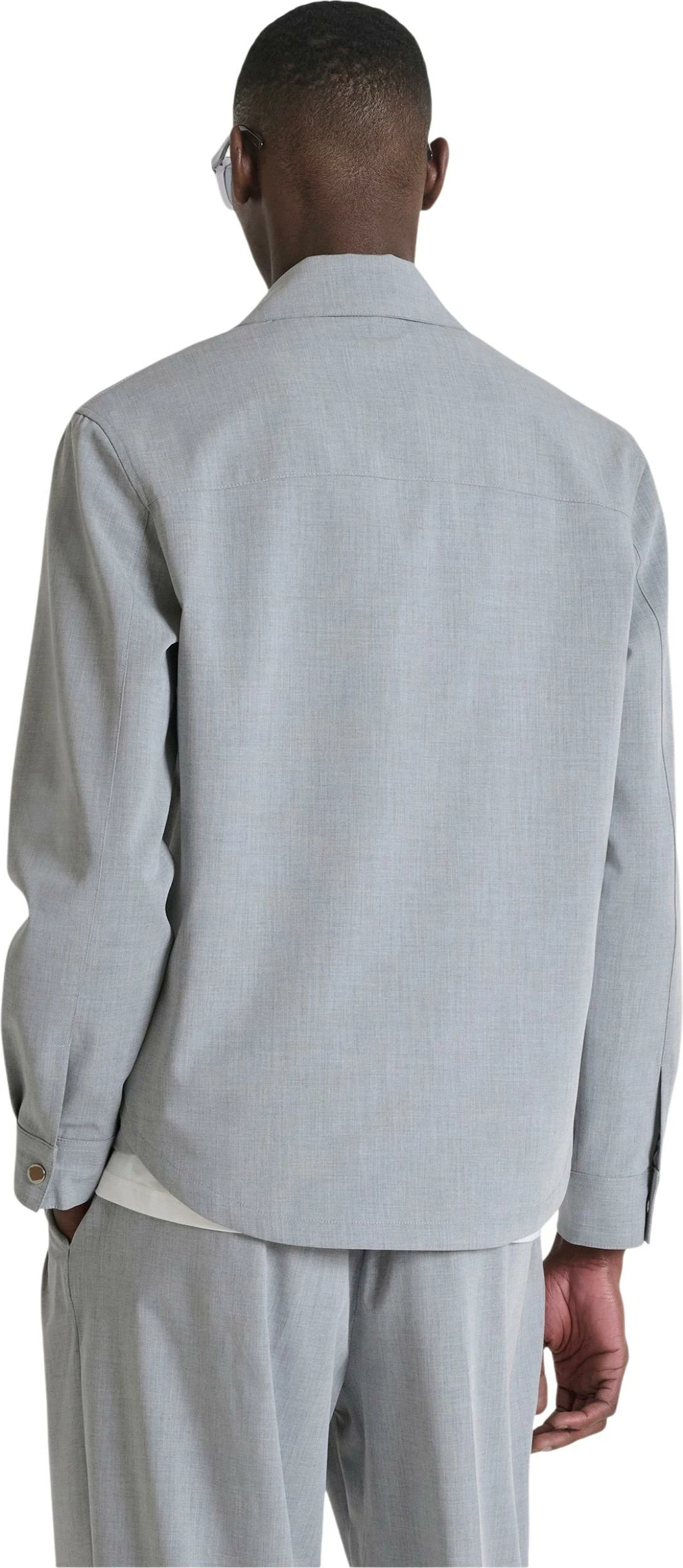 Këmishë për meshkuj Antony Morato Tirana Regular Fit MMSL00787-FA600295, gri e çelët [Madhësia: L]