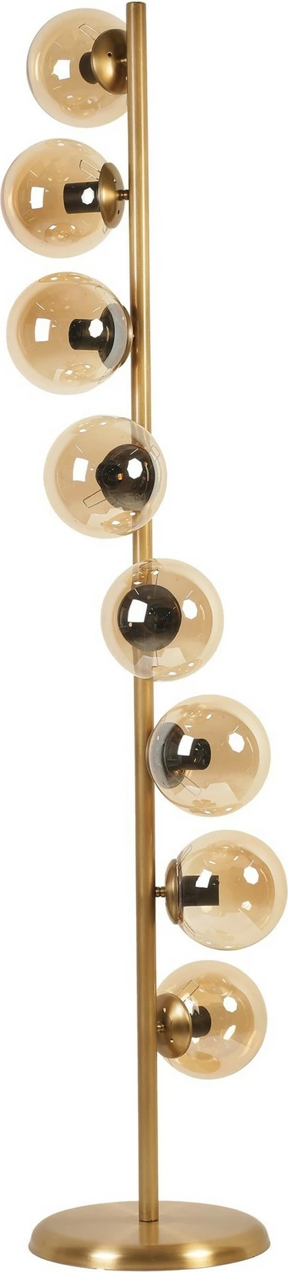 Llambë dyshemeje Opviq Simay 8 llamba, ngjyrë ari, balonë qelqi