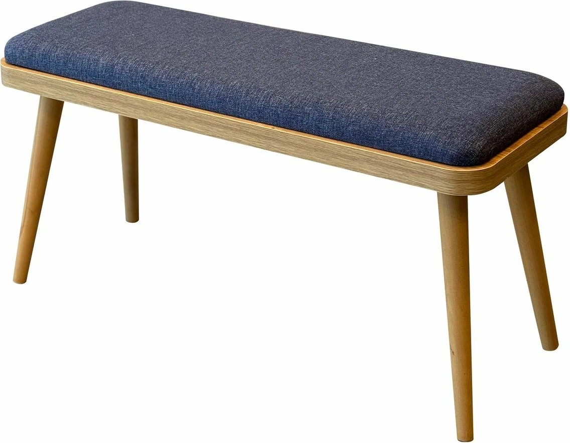 Tavolinë me karrige, set 6 pjesësh, ngjyrë lis dhe kaltër e errët, Vina Mini 03 1048