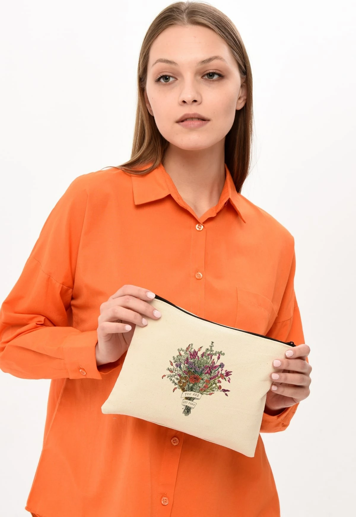 Çantë për make-up Zoozie Bags, krem, 25x18cm, 0745