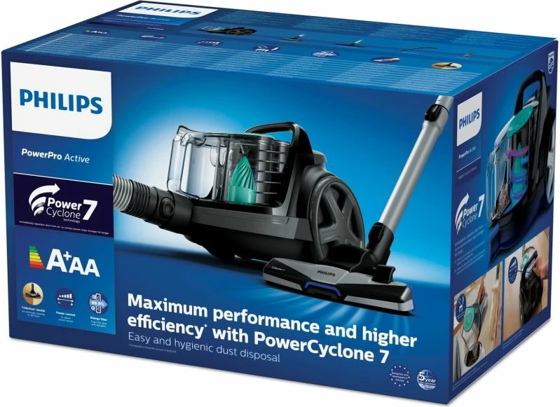 Fshesë elektrike Philips PowerPro Active FC9550/09, opal e gjelbër/zezë