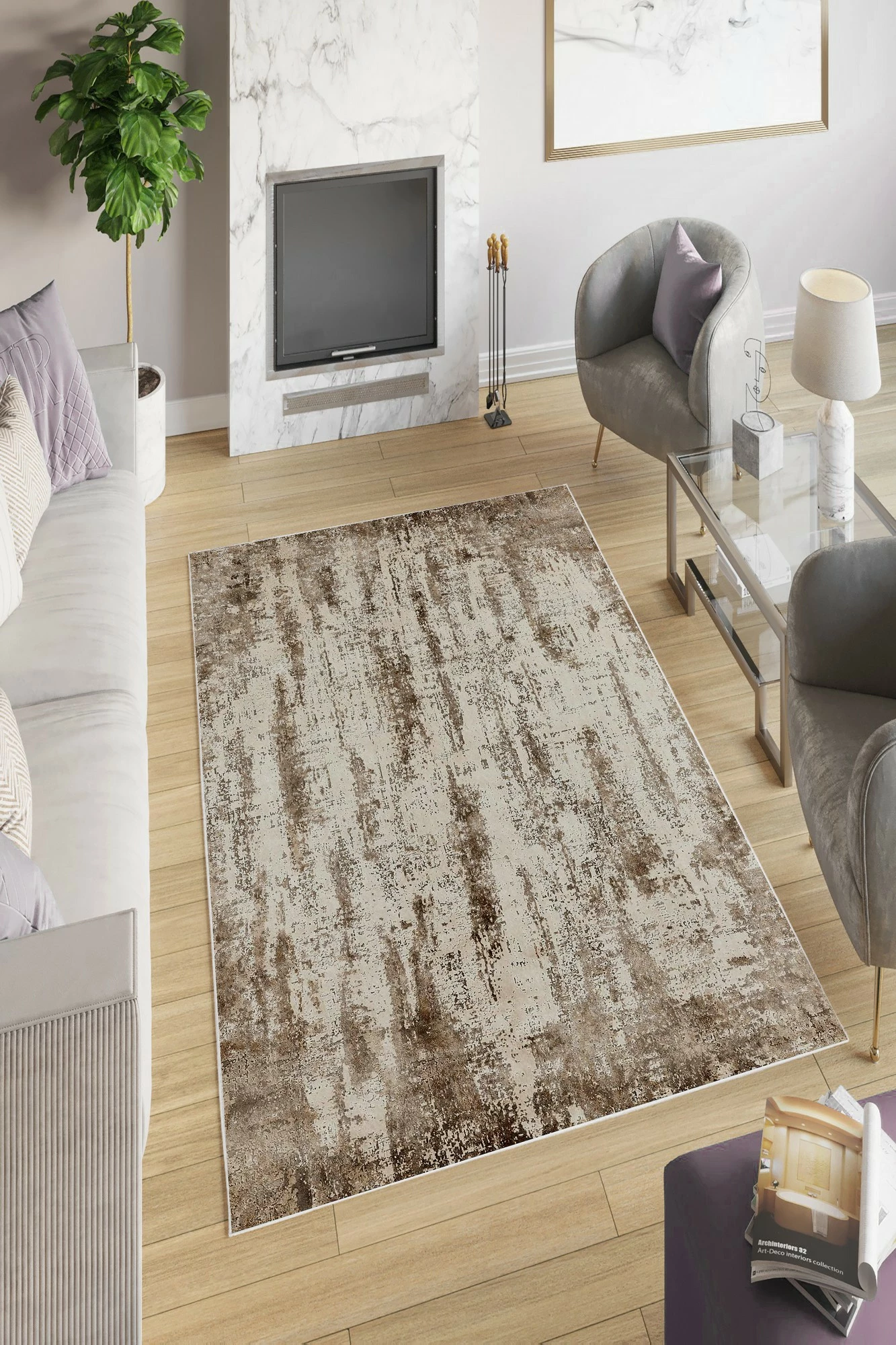 Qilim (60 x 100) Conceptum Hypnose, W881 - bezhë