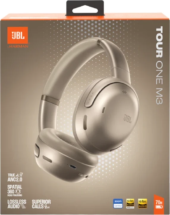 Kufje JBL Tour One M3, DAC 192kHz/24-bit, Bluetooth, ANC, Latte