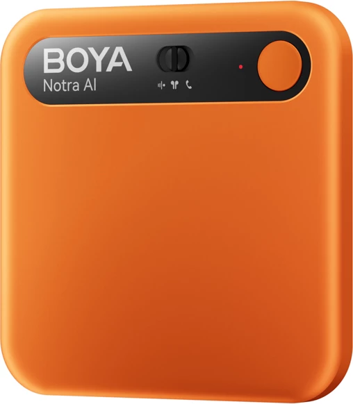Regjistrues zëri BOYA Notra AI, 64GB, Bluetooth/USB-C, MagSafe, portokalli
