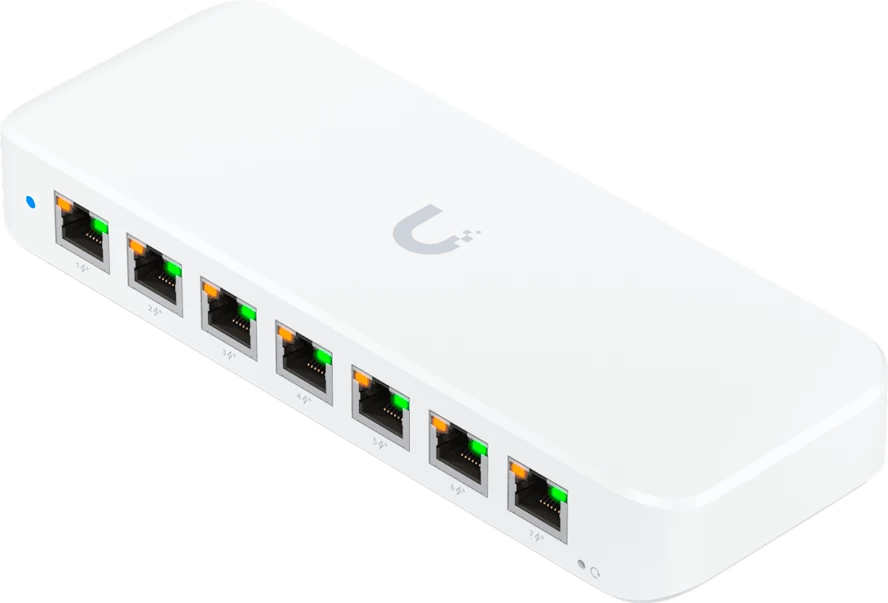 Switch Ubiquiti UniFi Switch Ultra 60W 8-port PoE+, i bardhë