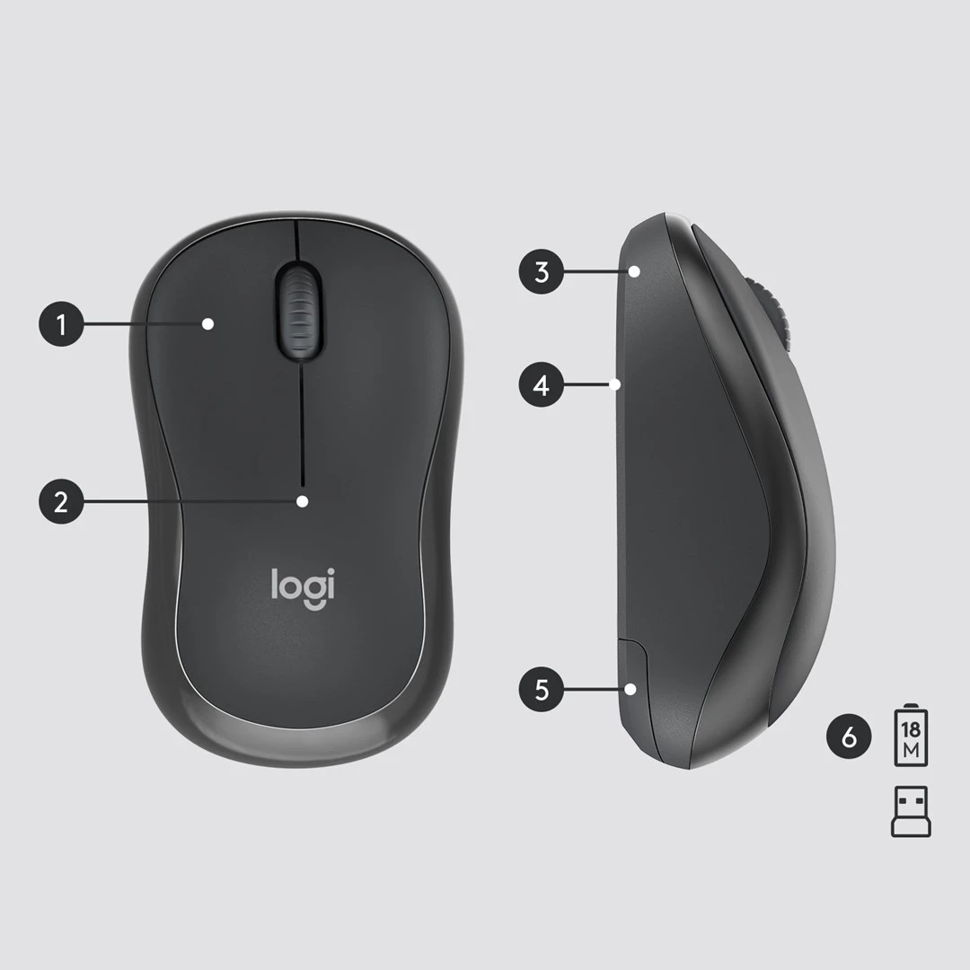 Set maus & tastierë Logitech MK295, të zeza