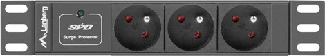 Kasë rryme Lanberg PDU-03E-0200-IEC-BK, 1U, 3x 230V, 2m, e zezë