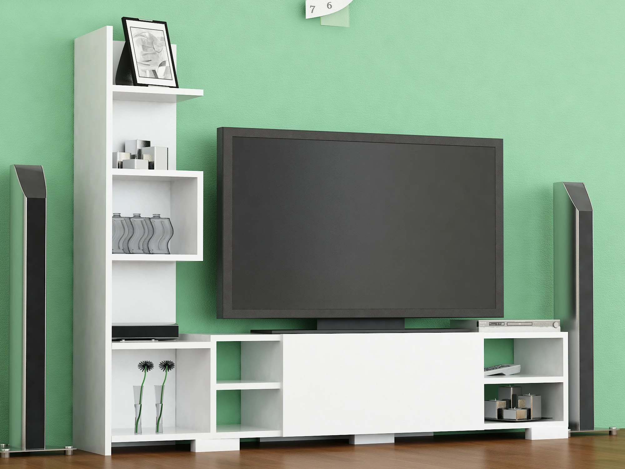 Komodë TV Hanah Home, Pera, e bardhë