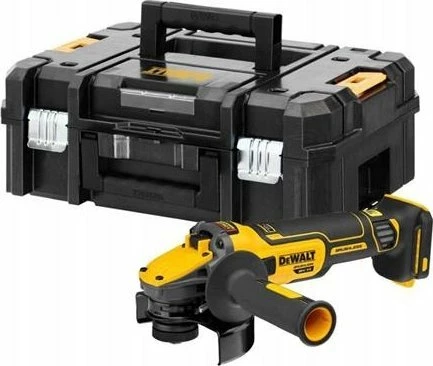 Mulli këndor DeWalt DCG409VSNT 18V XR FlexVolt Advantage, 125mm, shpejtësi variabile, pa bateri/karikues, me kuti TSTAK, e verdhë/zezë
