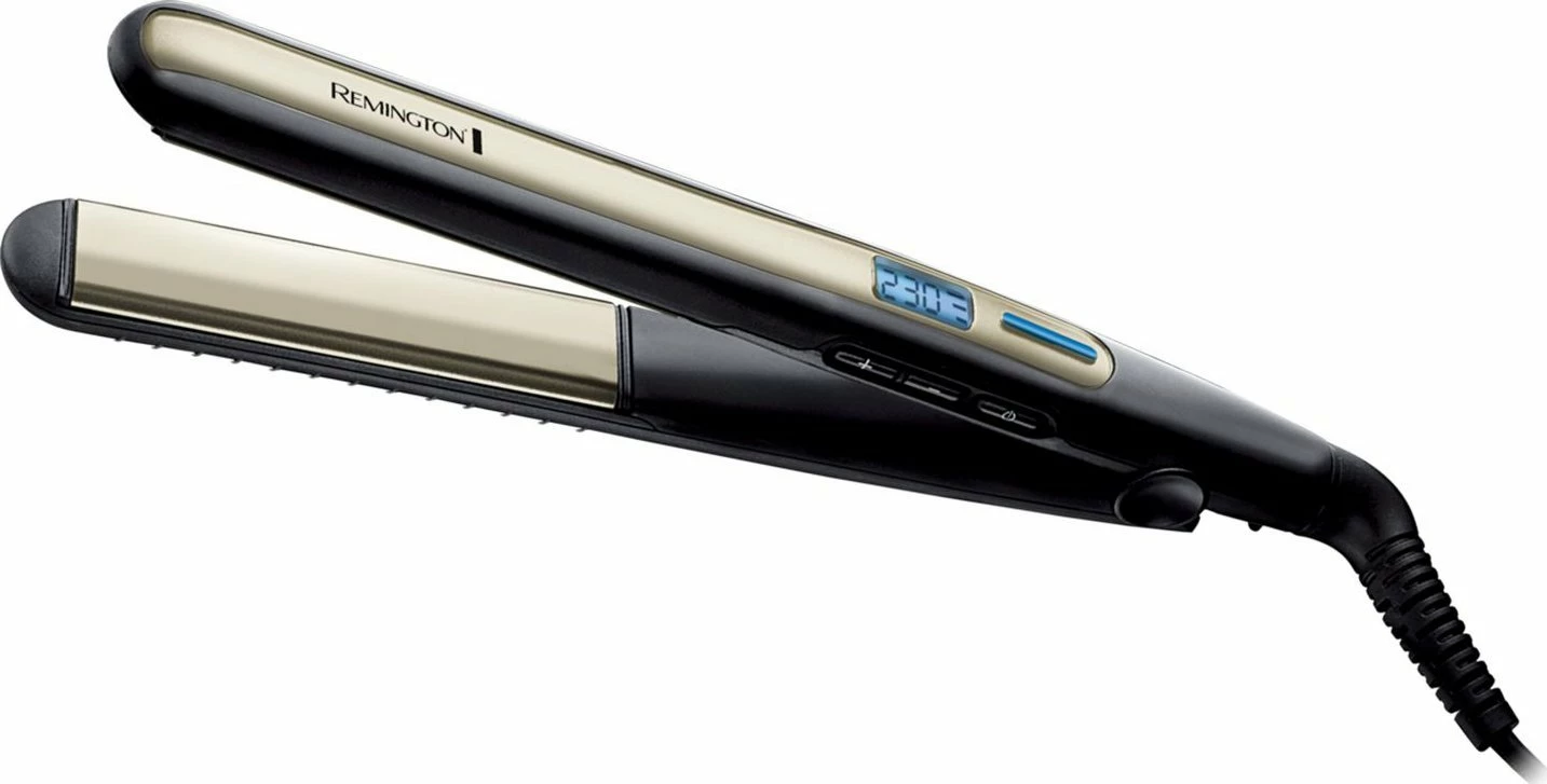 Drejtues flokësh Remington Sleek & Curl S6500, pllaka qeramike, 150-230°C, LCD, kabllo 2 m, i zi