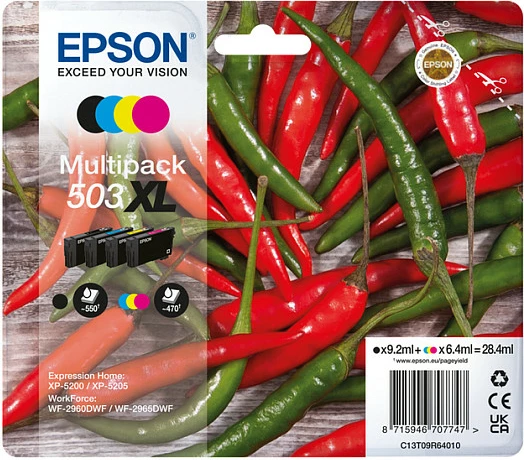Kartridha boje Epson 503XL Multipack BKCMY, 4 copë, XL