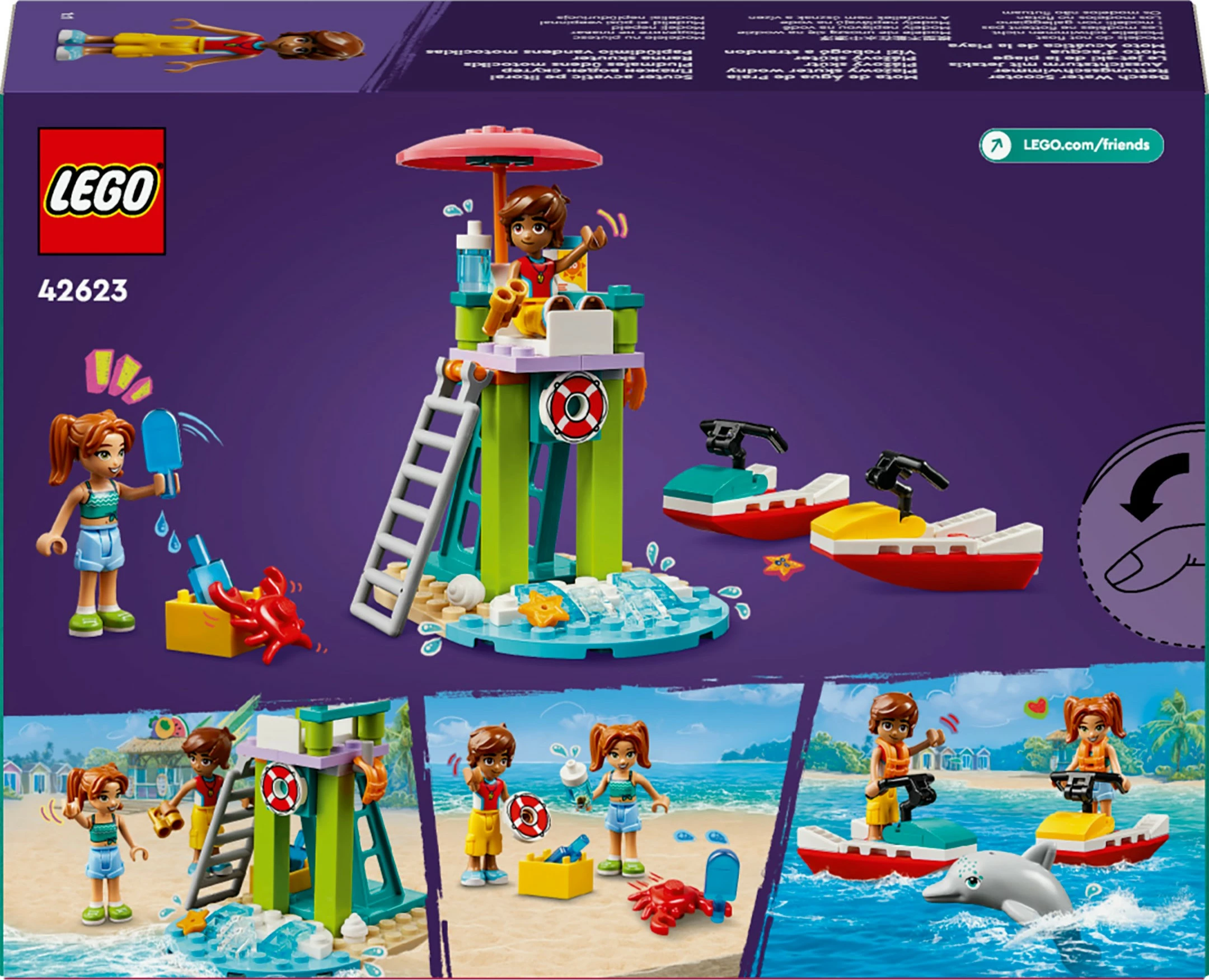 Set ndërtimi LEGO Friends 42623, kullë vrojtimi me jetski, 84 pjesë, shumëngjyrëshe