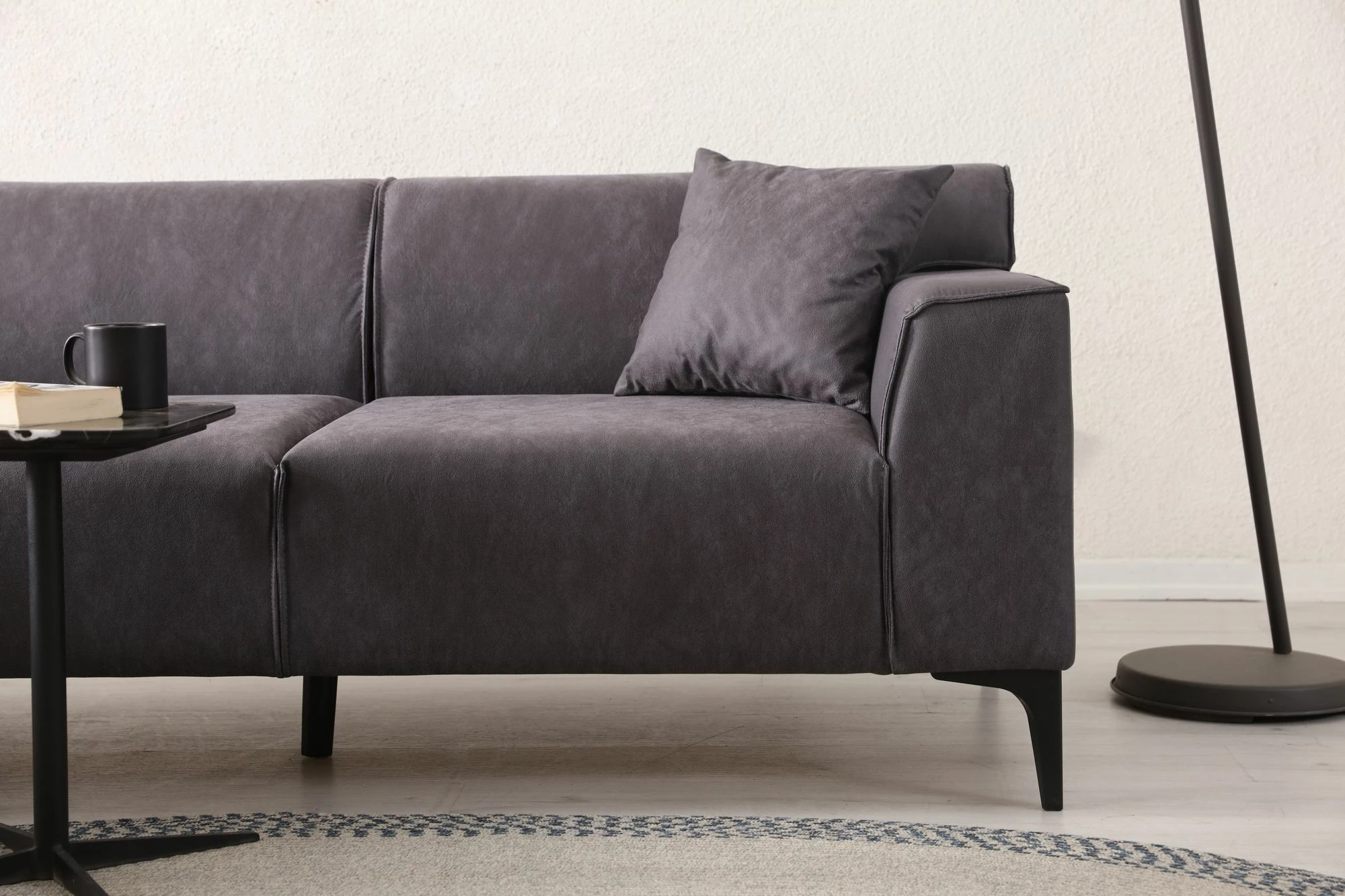 Këndare New Petra L, ngjyrë antracit, Atelier del Sofa