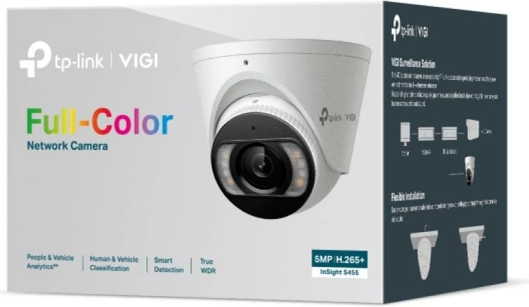 Kamerë IP, TP-Link, InSight S455 5MP 4mm, e bardhë