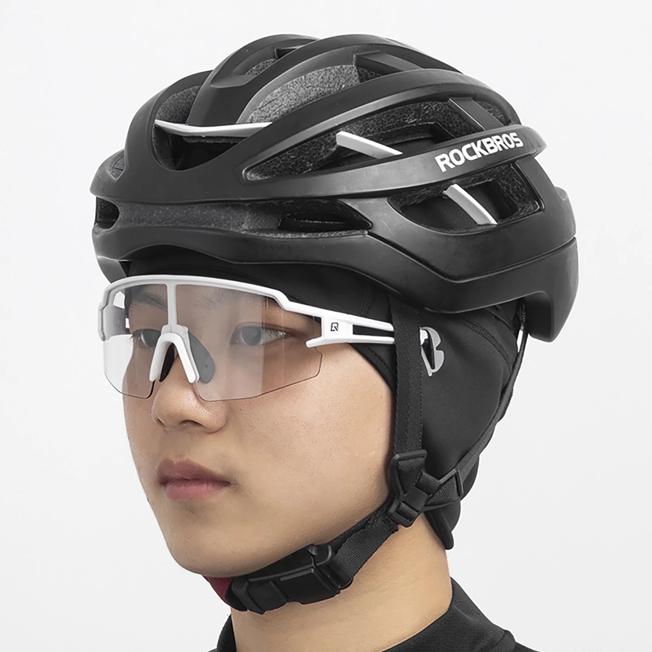 kapuç nën helmetë çiklizmi, Rockbros, Dala, termik me sipërfaqe kundër erës dhe vrima për syze, universale 53-61 cm, gri