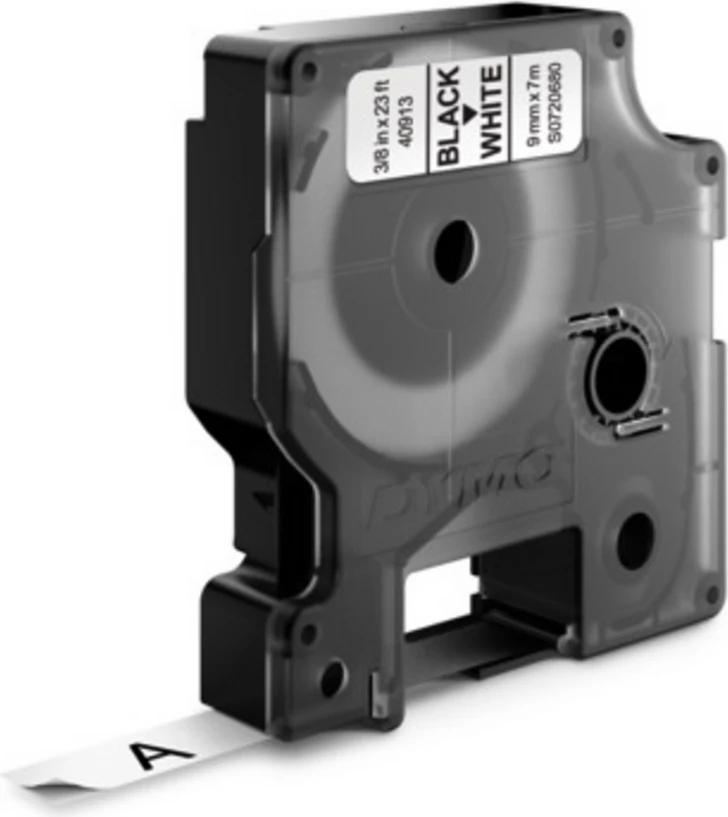 Kasetë etiketime Dymo 2093097 9mm x 7m zi në të bardhë