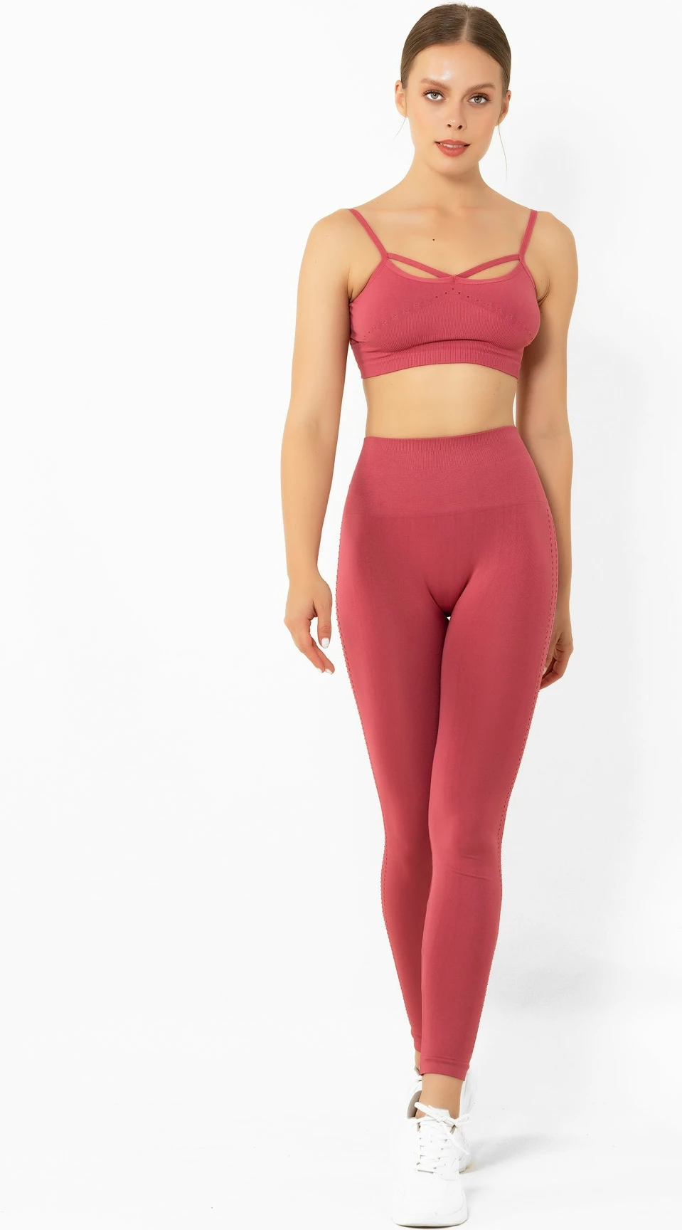 Tuta sportive për femra, ngjyrë rozë, Jumeon, 001-001292