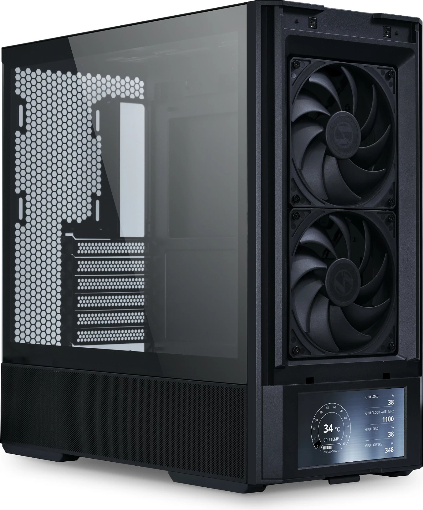 Kasë Lian Li LANCOOL 207 DIGITAL, midi-tower, panel xhami, e zezë