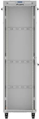Shafë rack LANBERG 19" 42U 600x600, derë xhami, LCD V2, gri