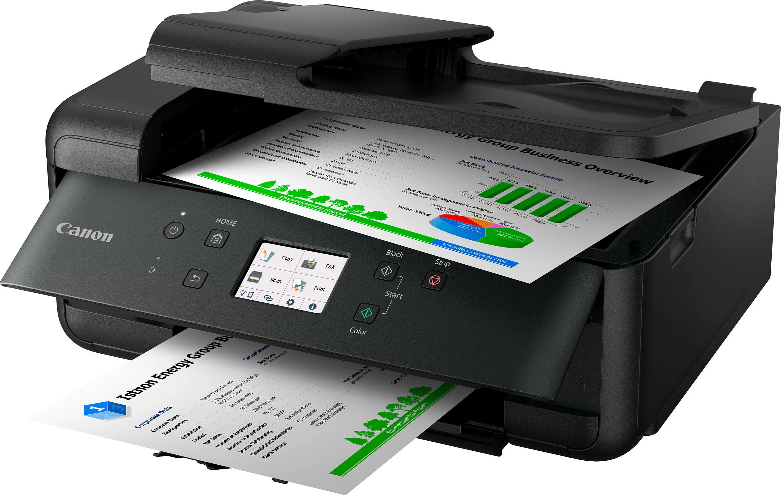 Printer multifunksional Canon PIXMA TR7650, Wi‑Fi, USB, duplex, ADF, i zi