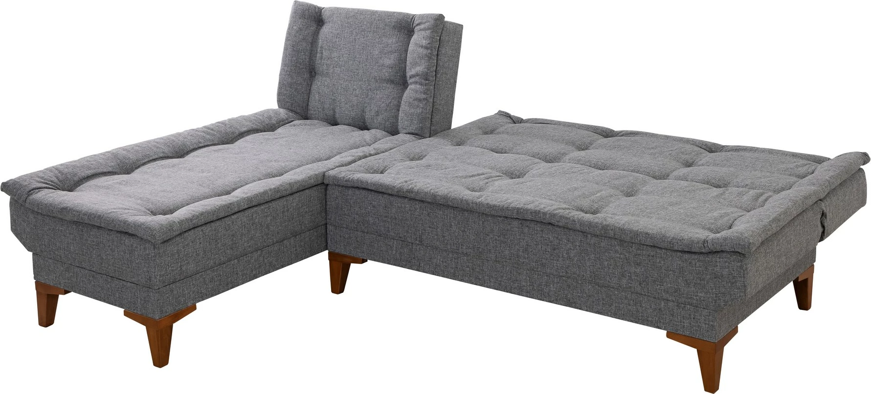 Kënd-sofë shtrat Atelier del Sofa, Santo, kënd majtas, ngjyrë gri e errët