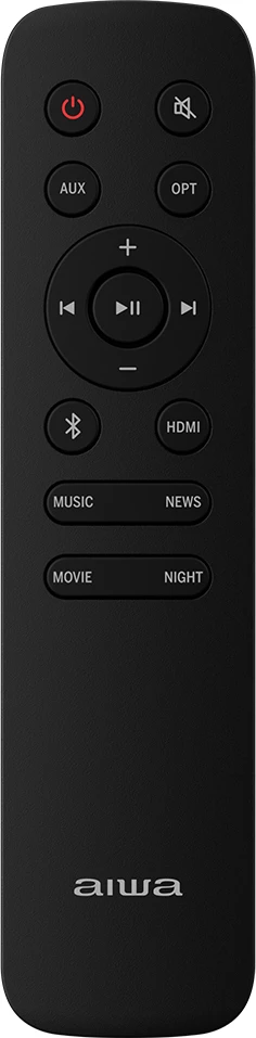 Soundbar Altoparlant Aiwa HE-950BT 2.0, 60 W RMS, Bluetooth 5.3, HDMI ARC, i zi, set me telekomandë
