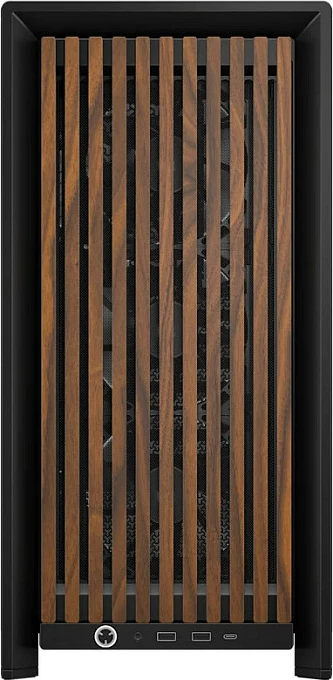 Kasë gaming Corsair Frame 4000D RS, Midi Tower, E-ATX, xham i temperuar, e zezë/wood