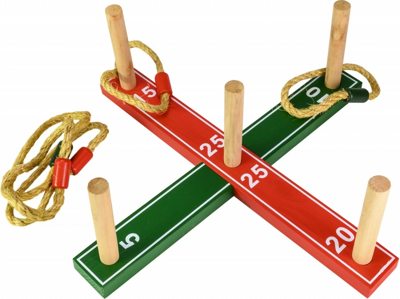 Lojë Ring Toss Tactic, 63275, për jashtë, me bazë druri dhe 5 unaza