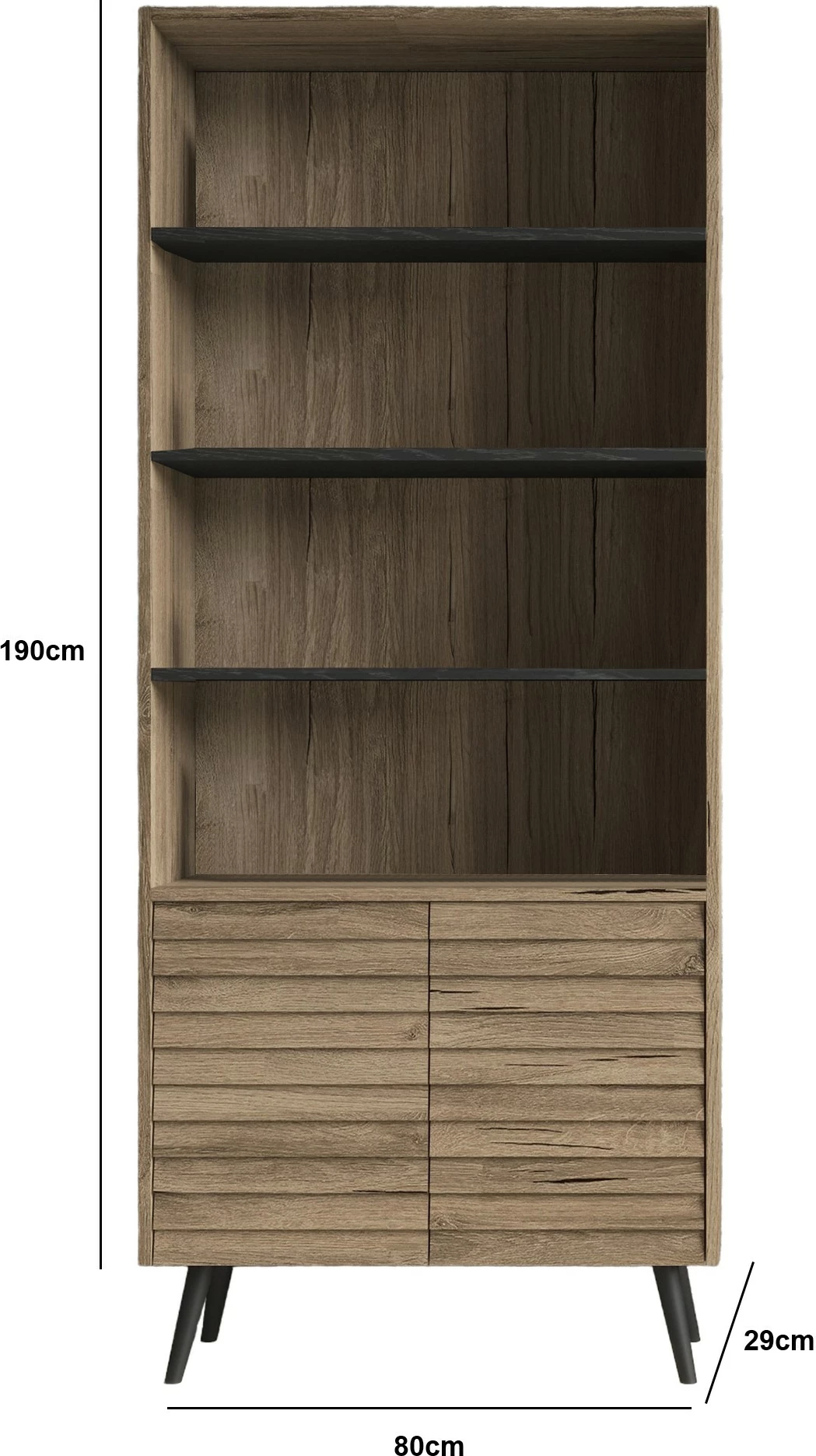 Raft librash Hanah Home, FRN-7009, ngjyrë arre
