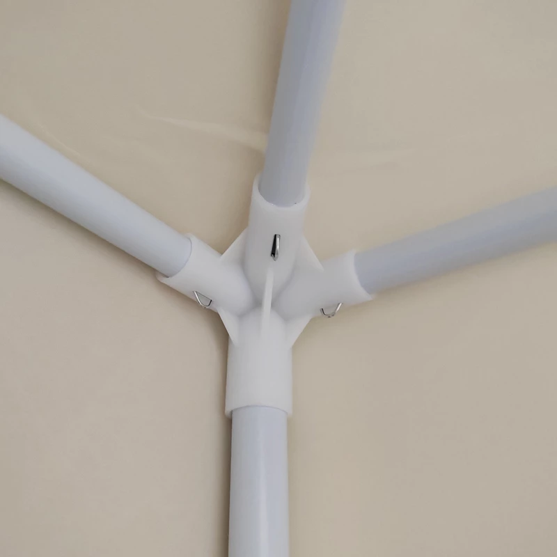 Gazebo me kornizë metalike, material bezhë, 3x3m