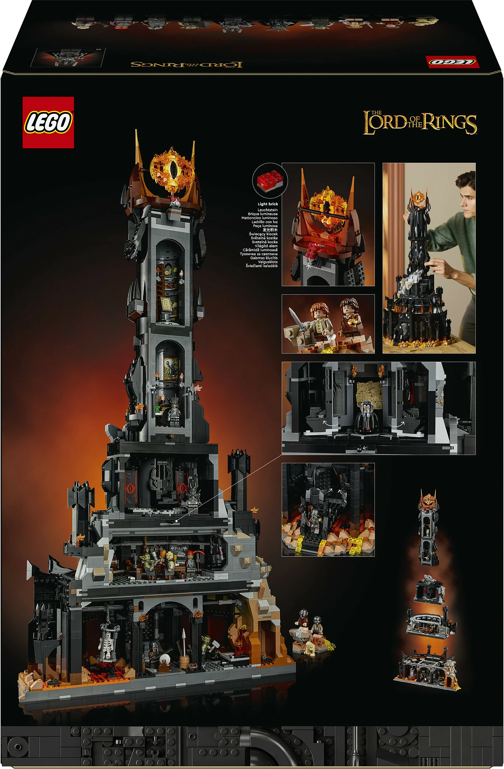 Set ndërtimi LEGO Icons The Lord of the Rings 10333 Barad-dûr, 5471 copë, 18+, shumëngjyrësh