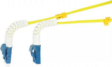 Kabllo optike Synergy21 S217041, OS2 single-mode, LC-LC duplex, 1 m, LSZH, blu/verdhe/bardhe