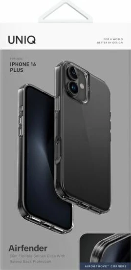 Mbështjellës UNIQ Air Fender për iPhone 16 Plus, Gri