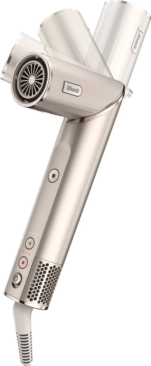 Styler/Tharëse flokësh, Shark, HD426SLEU FlexStyle 3-in-1, 1400 W, 3 nivele temperaturë, Cool Shot, argjend