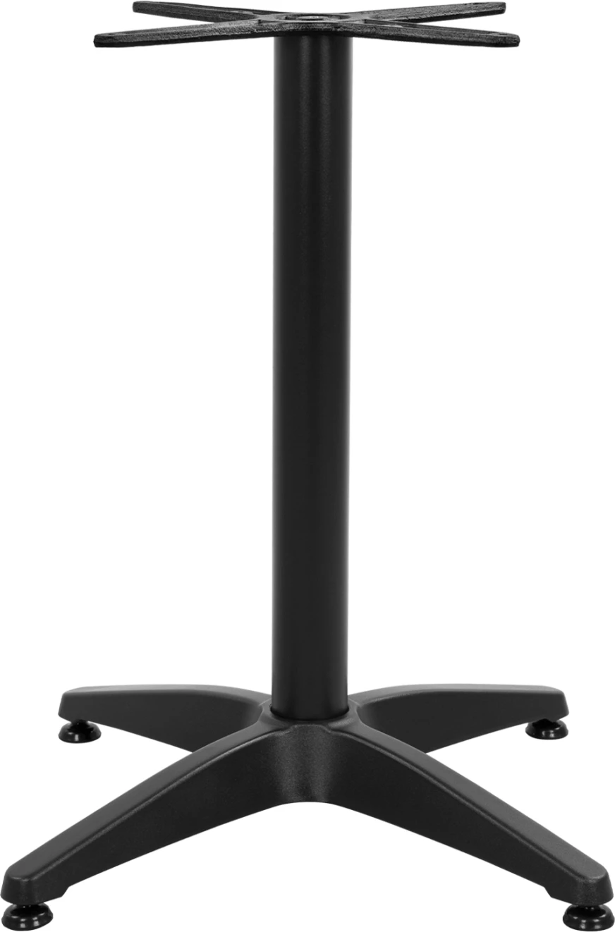 Bazë alumini për tavolinë, 4 këmbë, 65x65x70 cm, me kryq 48x48 cm, FH448.03, ngjyrë e zezë