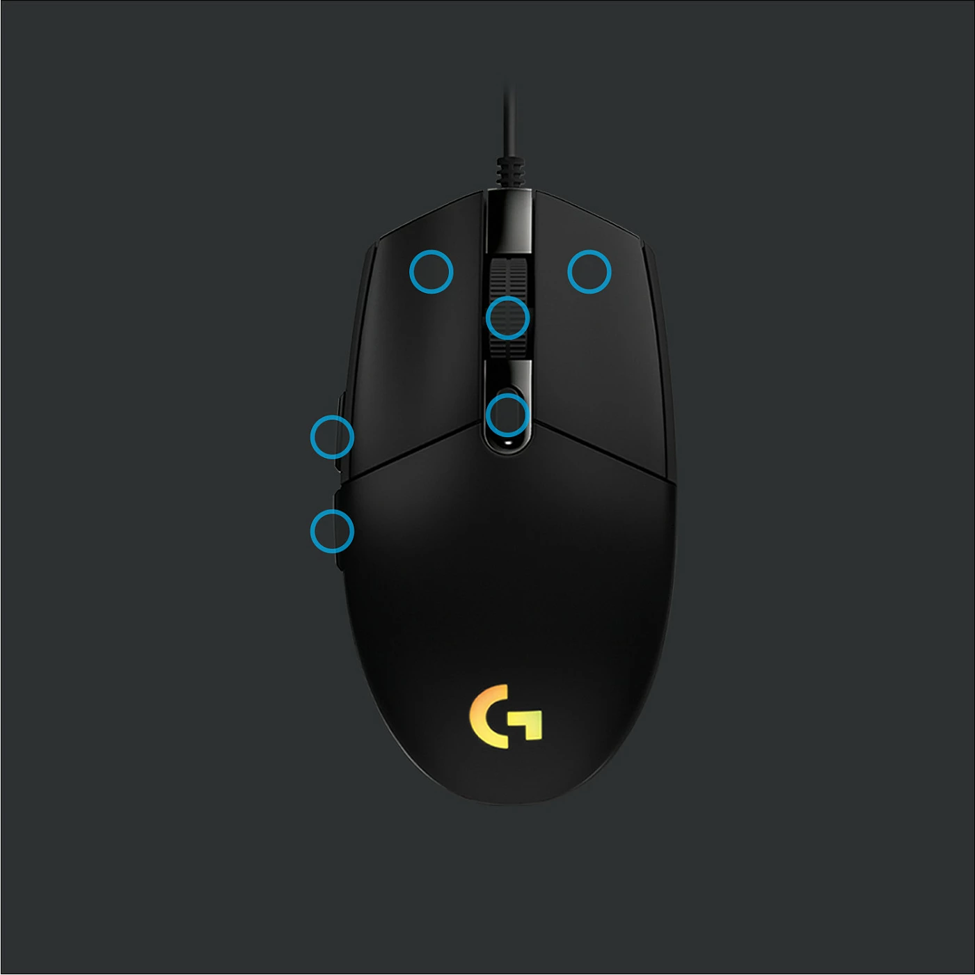 Maus Logitech G G203 LIGHTSYNC, USB Type-A, 8000 DPI, 1 ms, Ngjyrë e zezë