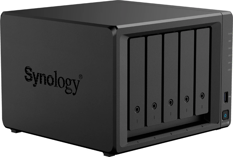 NAS Synology DiskStation DS1525+ 5-bay 3.5\" SATA, 8GB DDR4 ECC, 2x 2.5GbE, 2x M.2 NVMe, i zi