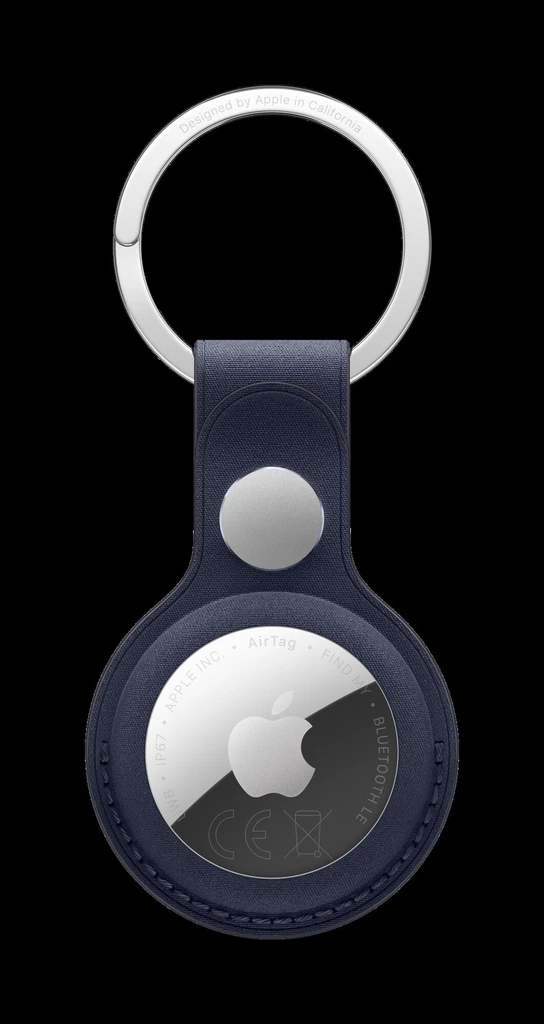 AirTag FineWoven Key Ring Navy