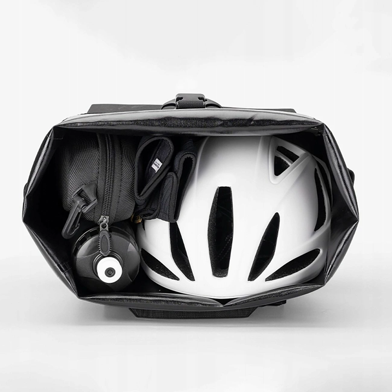 Çantë bagazhi për biçikletë RockBros 2-në-1 pannier/shpinore 18L waterproof me grep helmete, e zezë